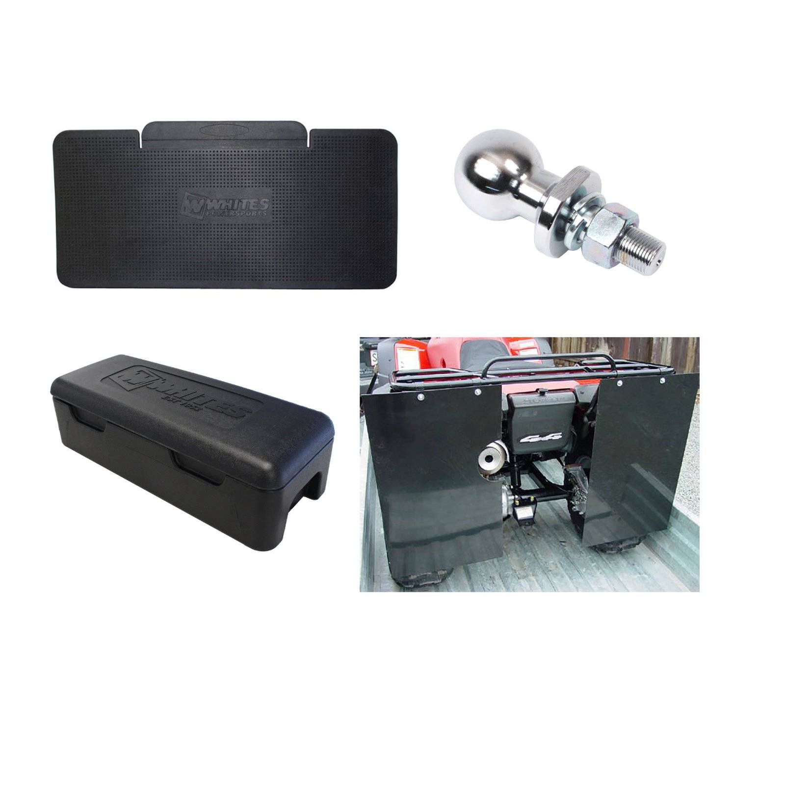 ATV BUNDLE CONTAINS, ATV BOX, DOG MAT, MUDFLAPS, T/BALL - Image 1