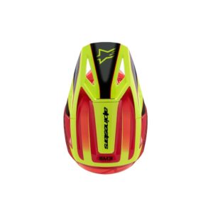 Alpinestars S-M3 Youth Helmet Fray Red/Yellow Fluoro/Black Gloss - Image 4