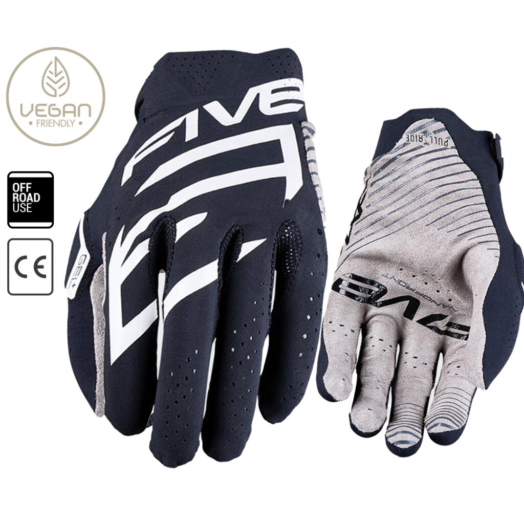 Five MXF RACE Motocross Gloves Black