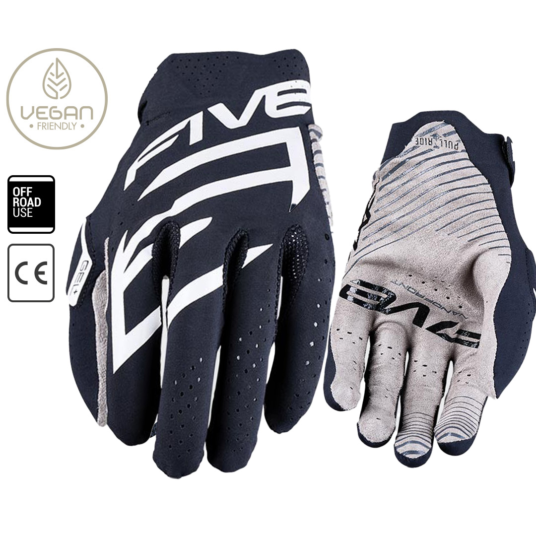 Five MXF RACE Motocross Gloves Black - Image 1