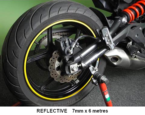 KEITI NON-REFLECTIVE WHEEL 3 STRIPE [RED/WHITE/FLURO GREEN] NS