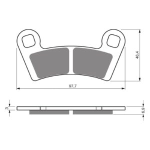 BRAKE PADS GOLDFREN OFFROAD RACING GF343 - K5 ( PR397 ) - Image 1