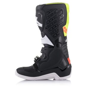 Alpinestars Tech-5 Motocross Boots Black/Red Fluoro/Yellow Fluoro - Image 3