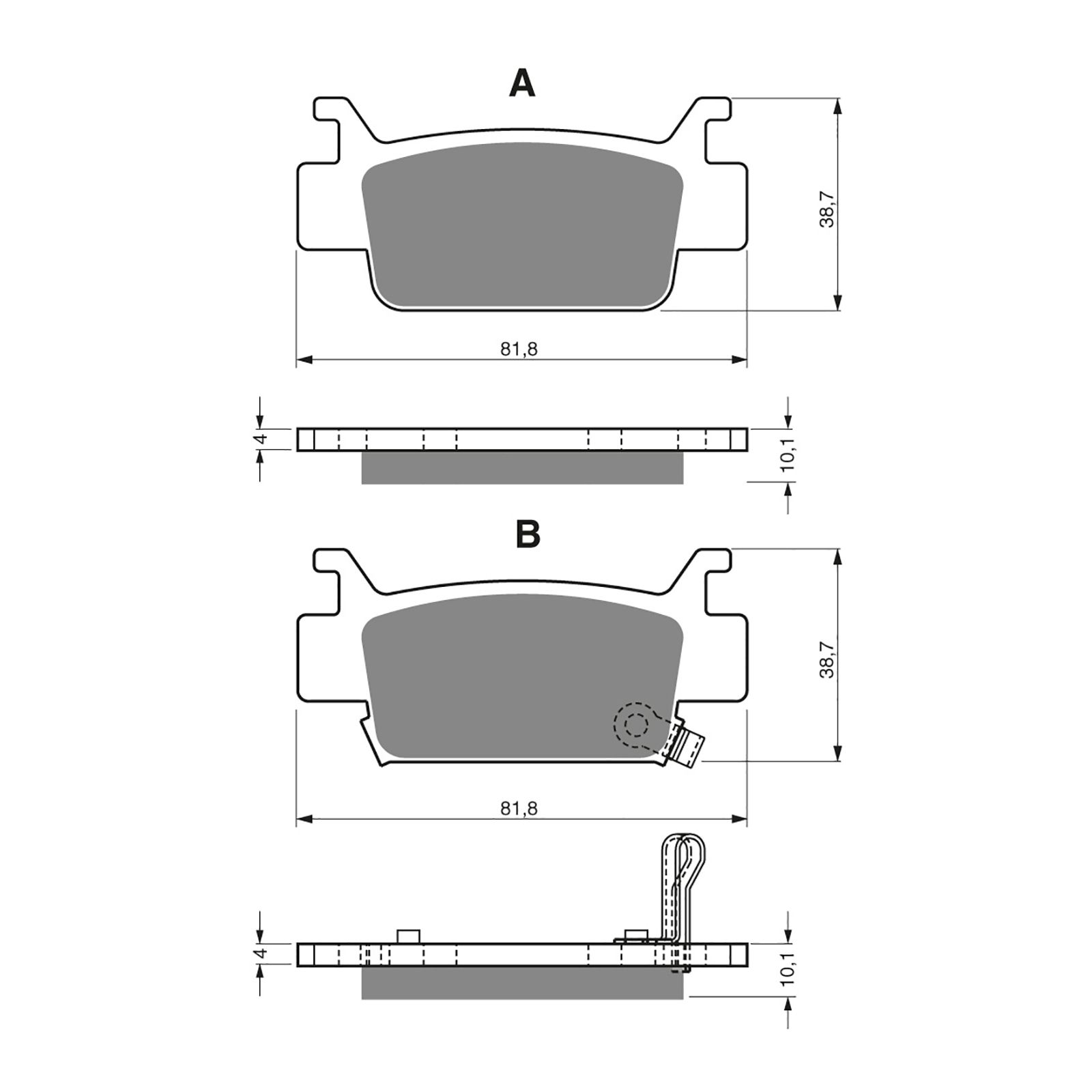 BRAKE PADS GOLDFREN OFFROAD RACING GF240 - K5 ( PR354 ) - Image 1