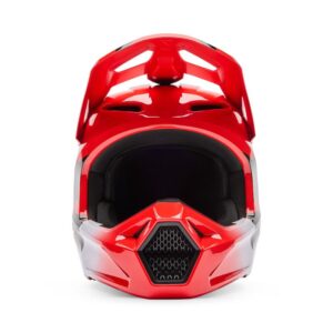 Fox V1 Shield Motocross Helmet Youth Fluro Red - Image 3
