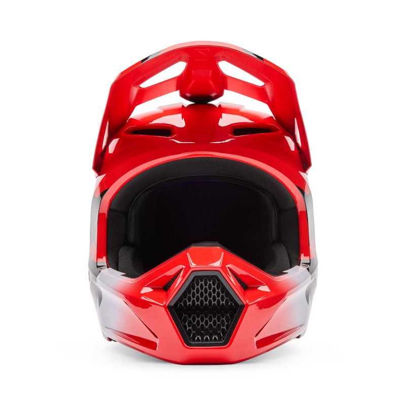 Fox V1 Shield Motocross Helmet Youth Fluro Red