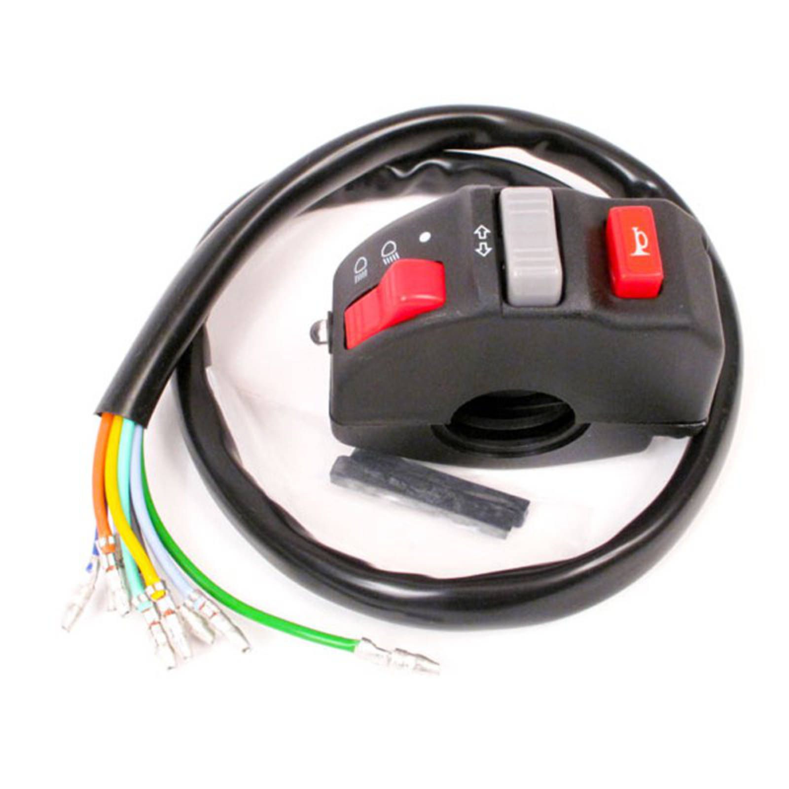 WHITES SWITCH BLOCK HEADLIGHT ON/HI-LO/TURN/HORN (28.5mm) - Image 1