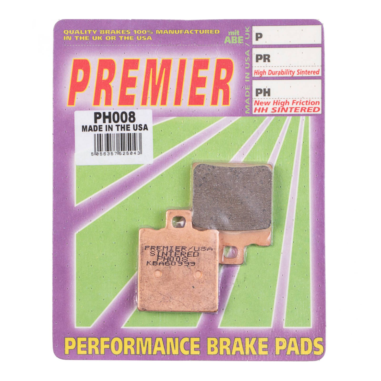 PREMIER BRAKE PADS HI-PERF SINT PH008 - APR | DUC | KTM - Image 1