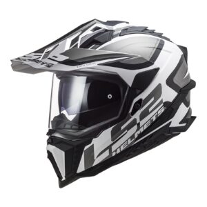 LS2 MX701 Explorer HPFC Adventure Helmet Alter - Matte Black / White - Image 1