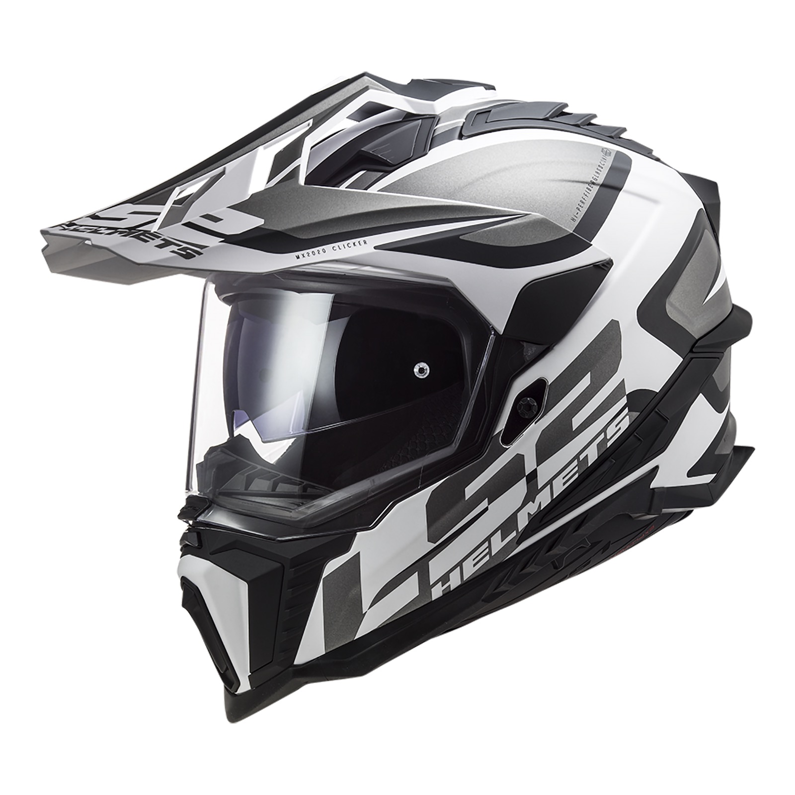 LS2 MX701 Explorer HPFC Adventure Helmet Alter - Matte Black / White - Image 1