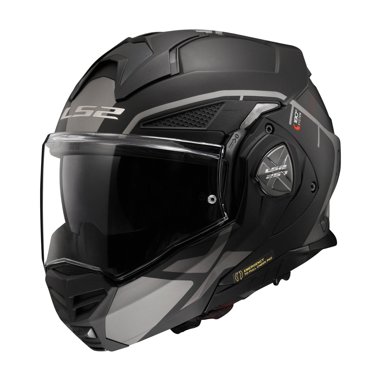 LS2 FF901 Advant X Metryk Flip Front Helmet Matte Titanium - Image 1