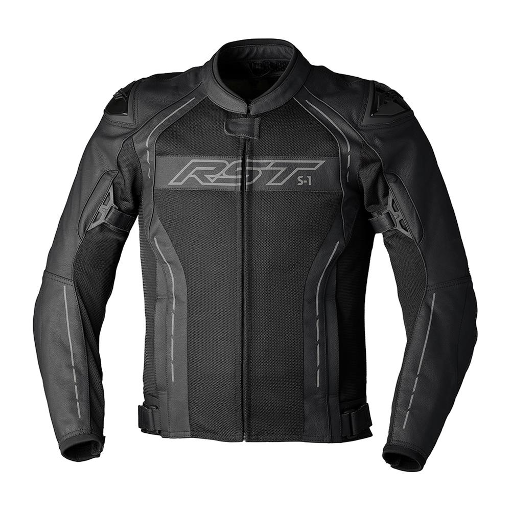 RST S1 Mesh CE Leather Road Jacket Black