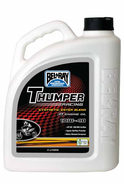 Oil Bel Ray Thumper Racing Works Full Synthetic Ester 4T 10W40 4 Litre