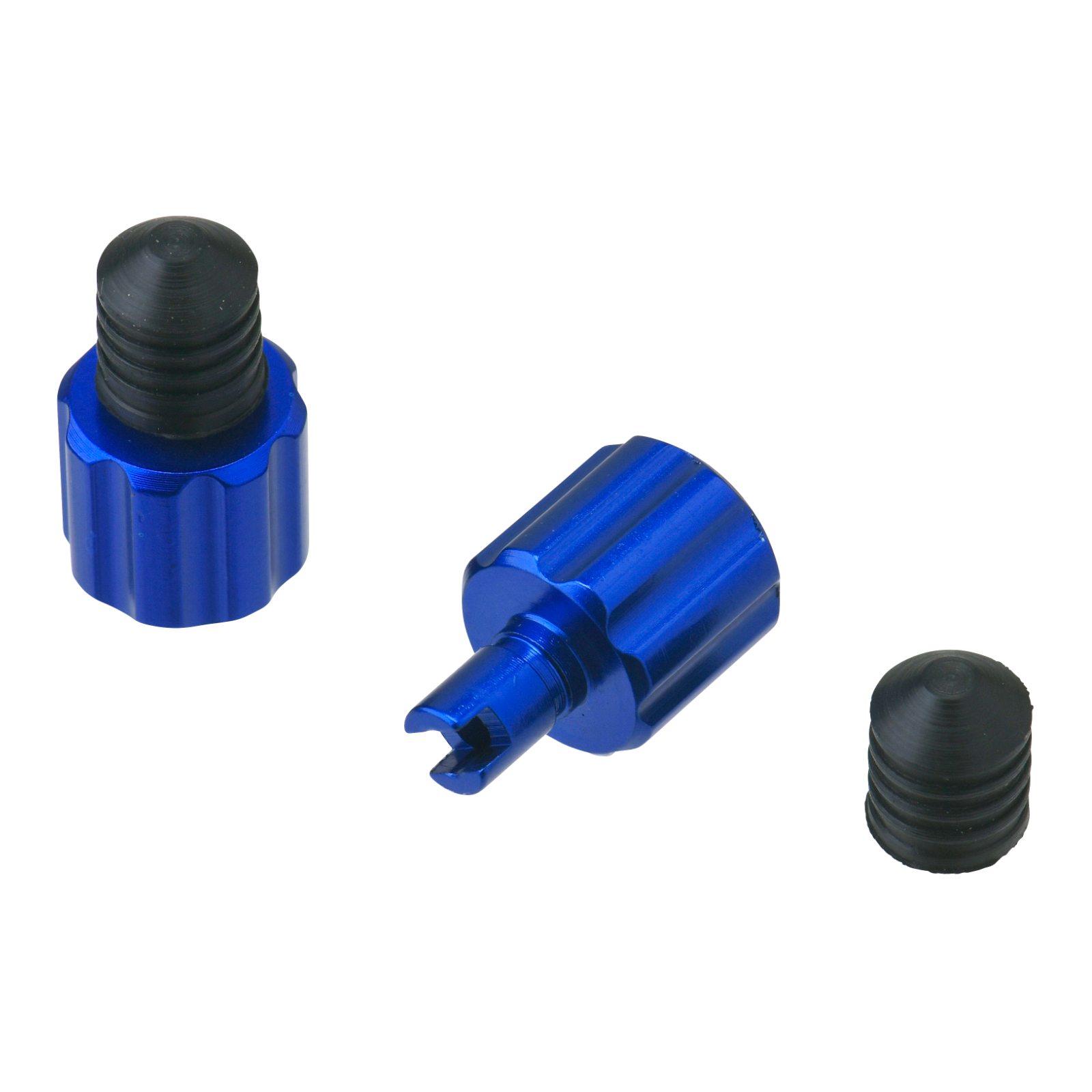DRC AIRVALVE CAP W/VALVE WRENCH 2PCS BLUE - Image 1