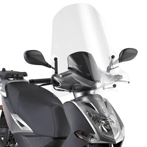 GIVI SCREEN KYMCO AGILITY 50-200 '08-'13 CLEAR 66x64cm (NEEDS A440A)