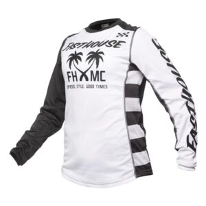 Fasthouse Women's Grindhouse Paradise Motocross Jersey White/Black - Image 1