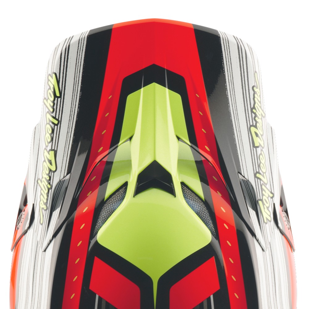 Troy Lee Designs SE5 VISOR STRIPES BLACK / INFRA RED