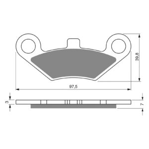 BRAKE PADS GOLDFREN OFFROAD RACING GF284 - S3 ( PBPR394 ) - Image 1