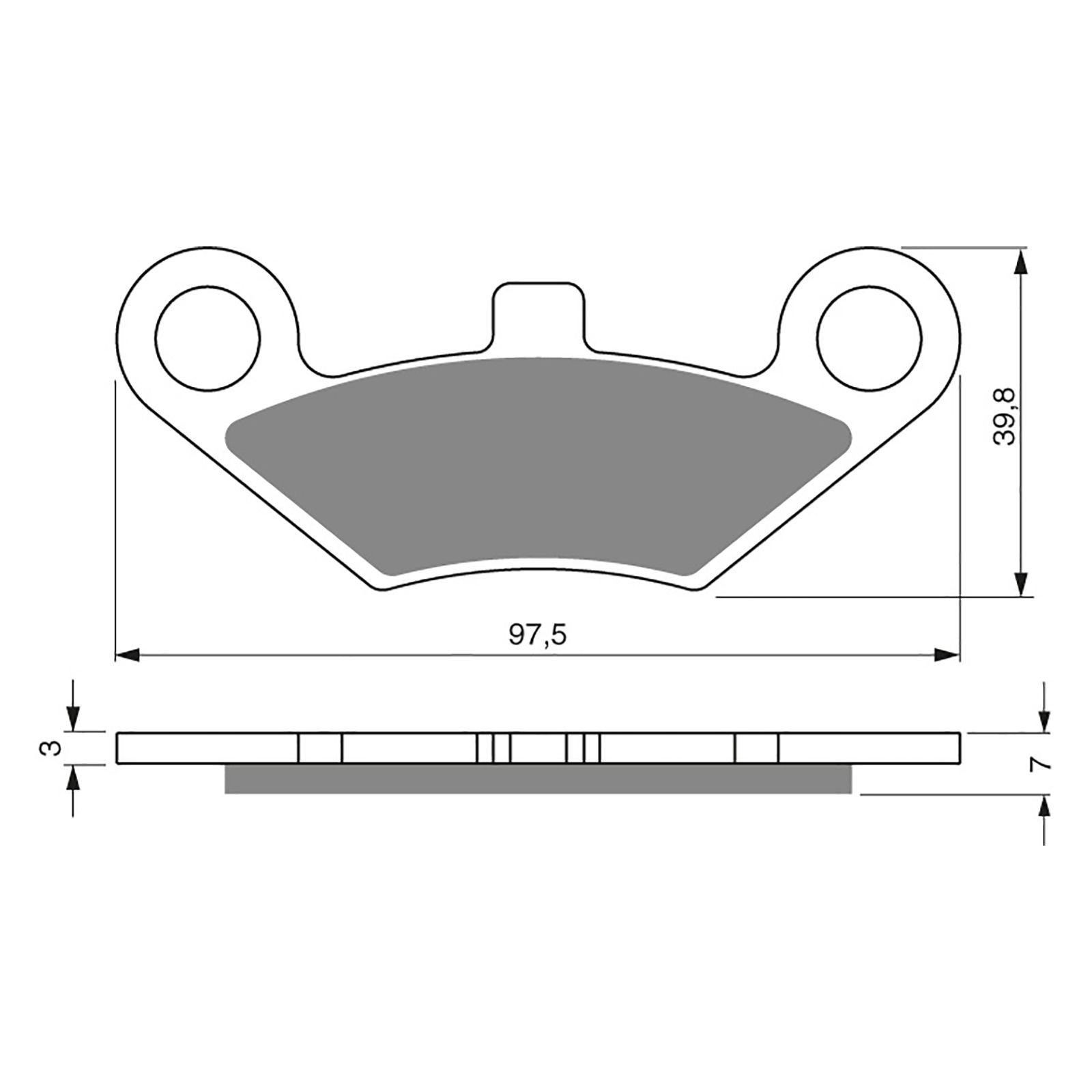 BRAKE PADS GOLDFREN OFFROAD RACING GF284 - S3 ( PBPR394 ) - Image 1