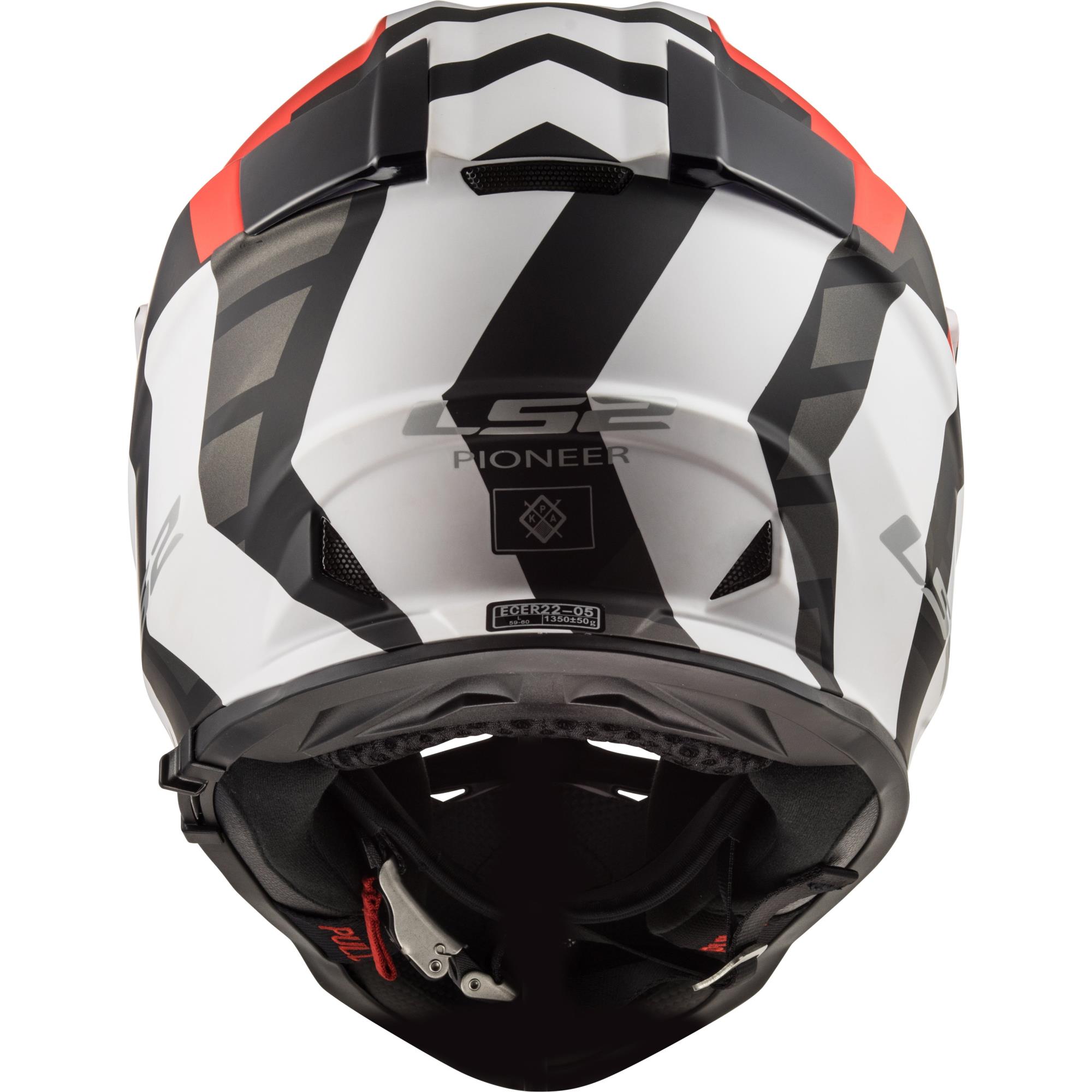 LS2 MX436 Pioneer Xtremem Adventure Helmet Matte Black/Red - Image 3