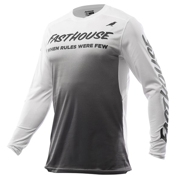 Fasthouse Elrod Nocturne Motocross Jersey White/Gray