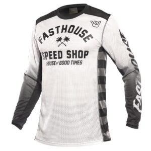 Fasthouse A/C Grindhouse Asher Motocross Jersey White/Black - Image 1