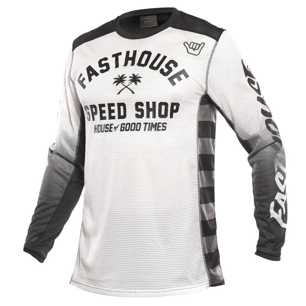 Fasthouse A/C Grindhouse Asher Motocross Jersey White/Black