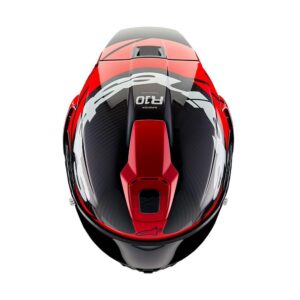 Alpinestars Supertech R10 Helmet Element Black Carbon/Bright Red/White Gloss - Image 4
