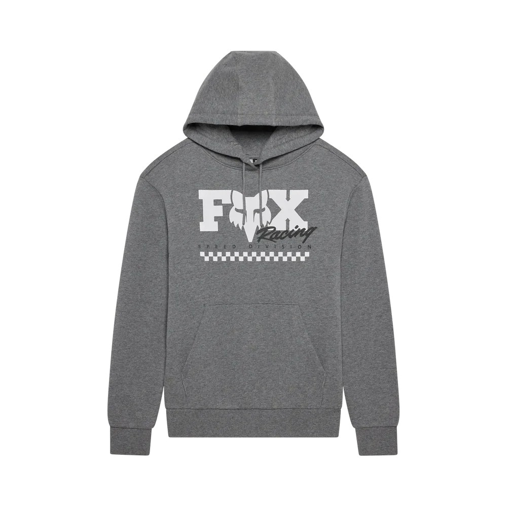 Fox Checker Fleece Hoodie Ladies Heather Graphite