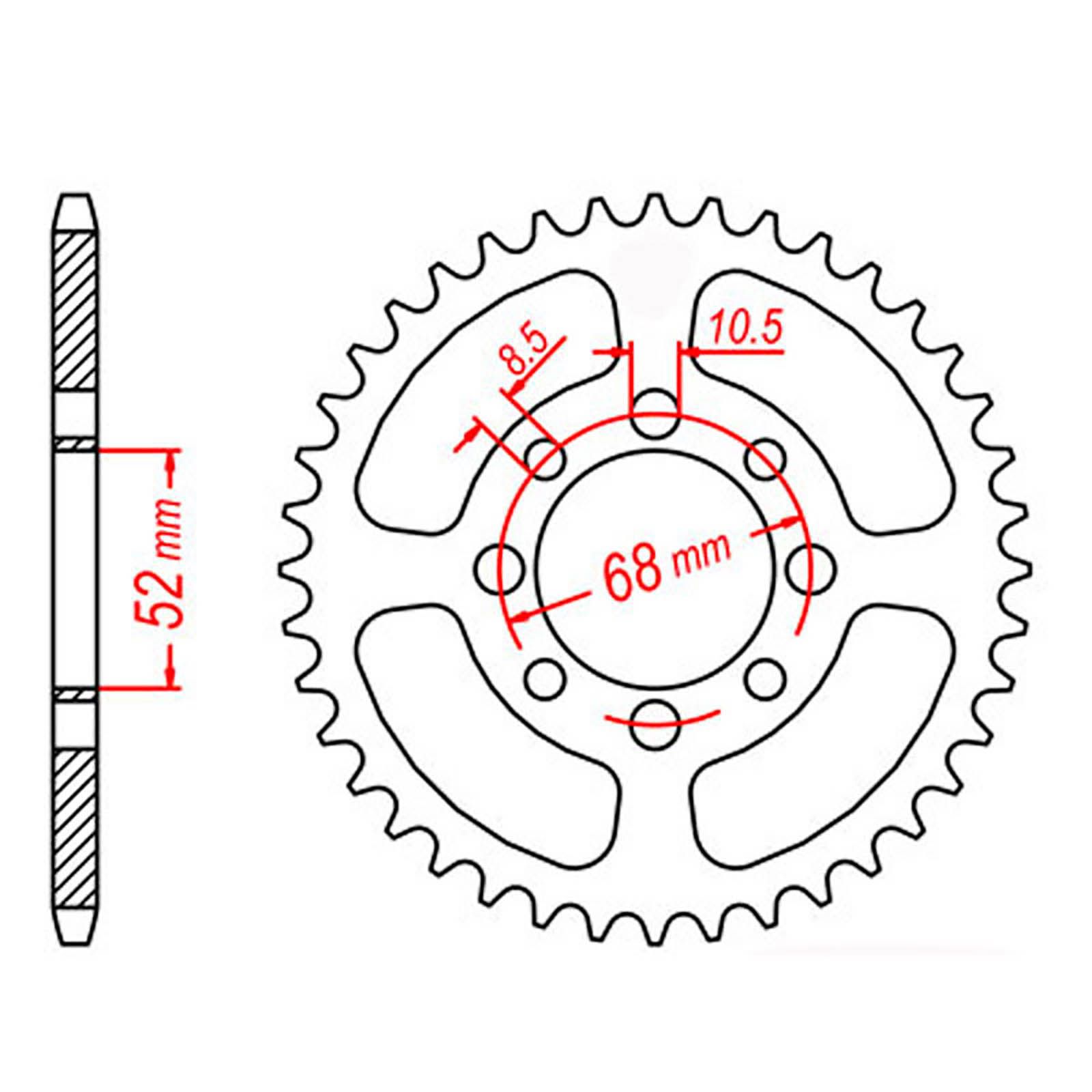 SPKT REAR OE STEEL 801 37T #420 - Image 1