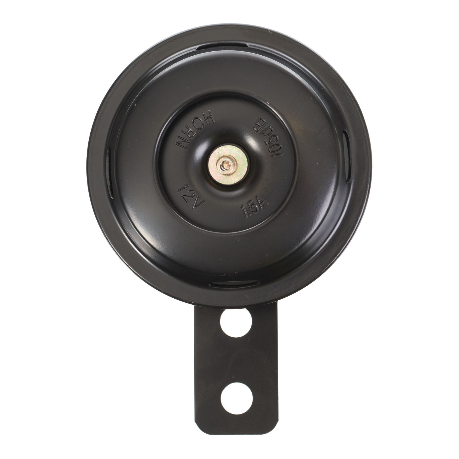 Whites 12v Horn - Round Black - 70mm Diameter - 110db - Image 1