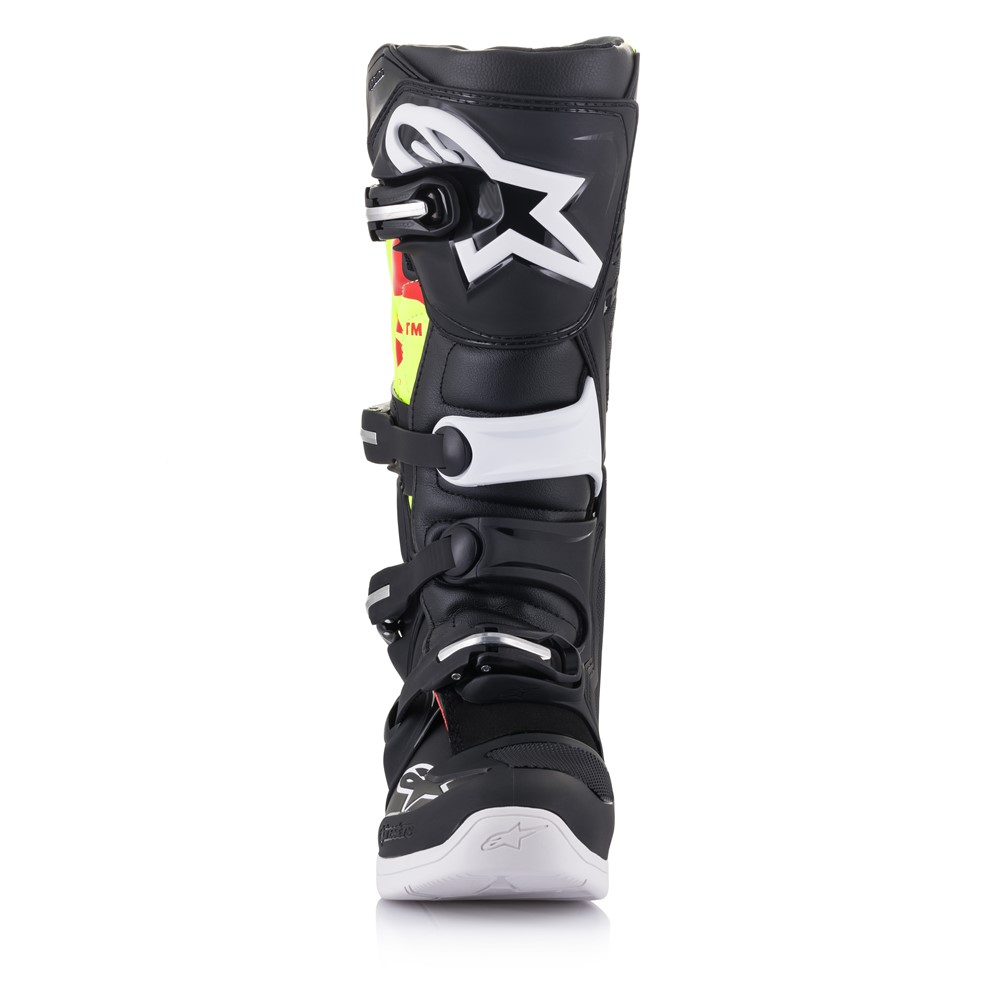 Alpinestars Tech-5 Motocross Boots Black/Red Fluoro/Yellow Fluoro