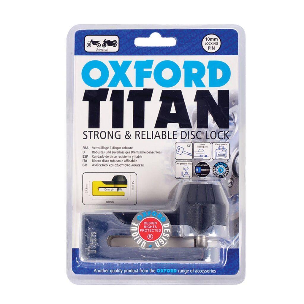 OXFORD TITAN 10MM DISC LOCK - CHR