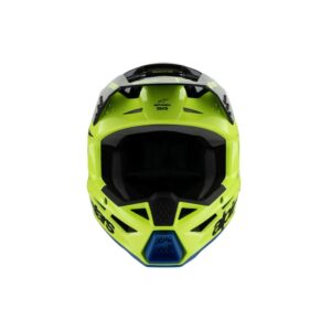 Alpinestars S-M3 Youth Motocross Helmet Radium Yellow Fluoro/Black/Blue Gloss - Image 3
