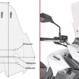 GIVI SCREEN KAWASAKI VERSYS 650 '17-> CLEAR - Image 3