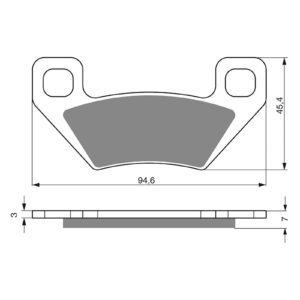 BRAKE PADS GOLDFREN OFFROAD RACING GF254 - K5 ( PR344 ) - Image 1