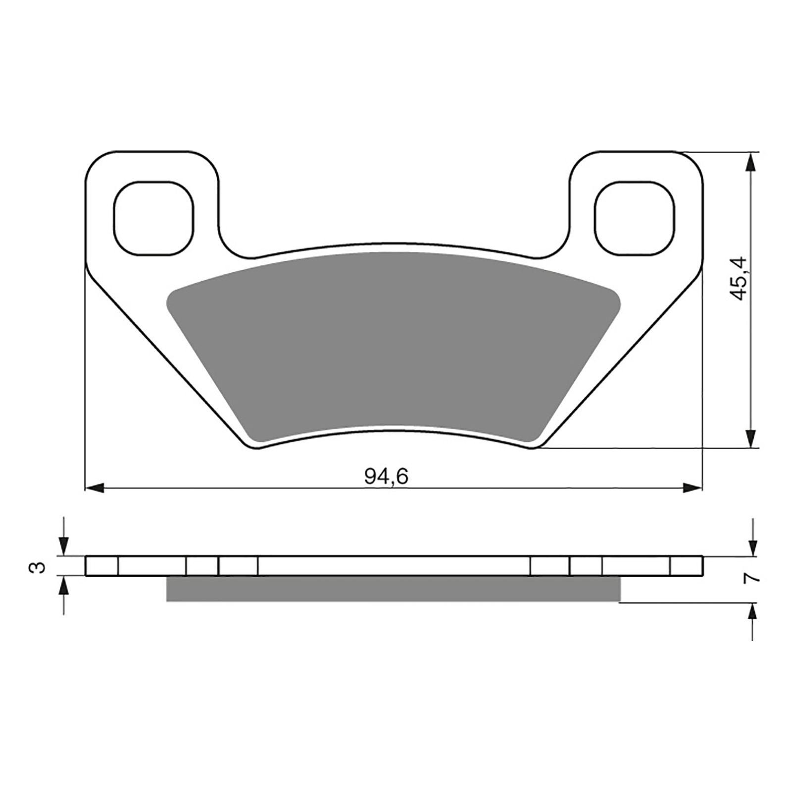 BRAKE PADS GOLDFREN OFFROAD RACING GF254 - K5 ( PR344 ) - Image 1