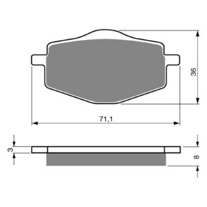 BRAKE PADS GOLDFREN OFFROAD RACING GF018 - K5 ( PR31 ) - Image 1