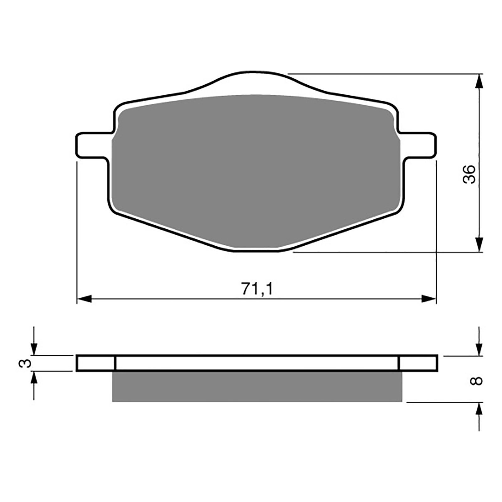 BRAKE PADS GOLDFREN OFFROAD RACING GF018 - K5 ( PR31 ) - Image 1