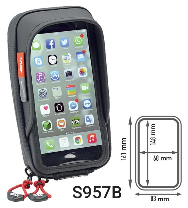 GIVI PHONE HOLDER FOR iPHONE 6/7 PLUS / SAMSUNG 6/7 INCLUDES KIT