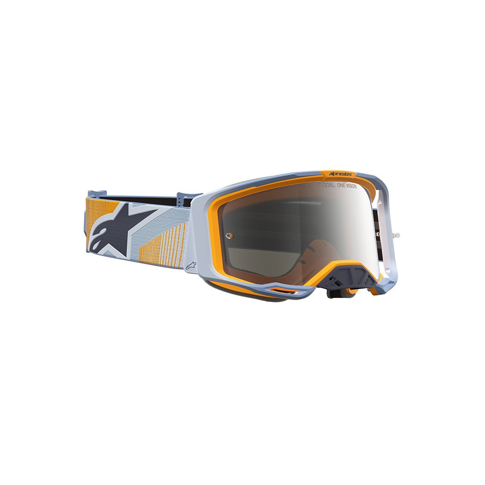Alpinestars Vision 8 Maven Motocross Goggles Blue/Orange Mirror Silver Lens