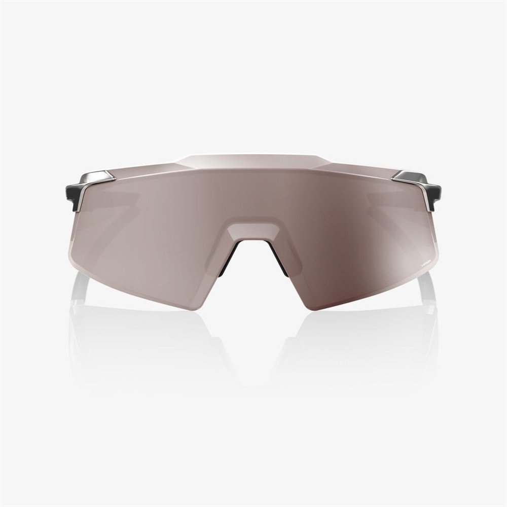 100% Aerocraft Gloss Black Chrome Sunglasses HiPER Silver Mirror Lens