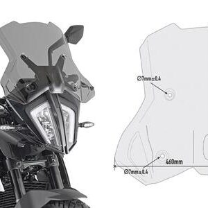GIVI SCREEN KTM 790/390 ADV. '19-> SMOKED 35x46cm (D7710KIT/D7711KIT) - Image 2