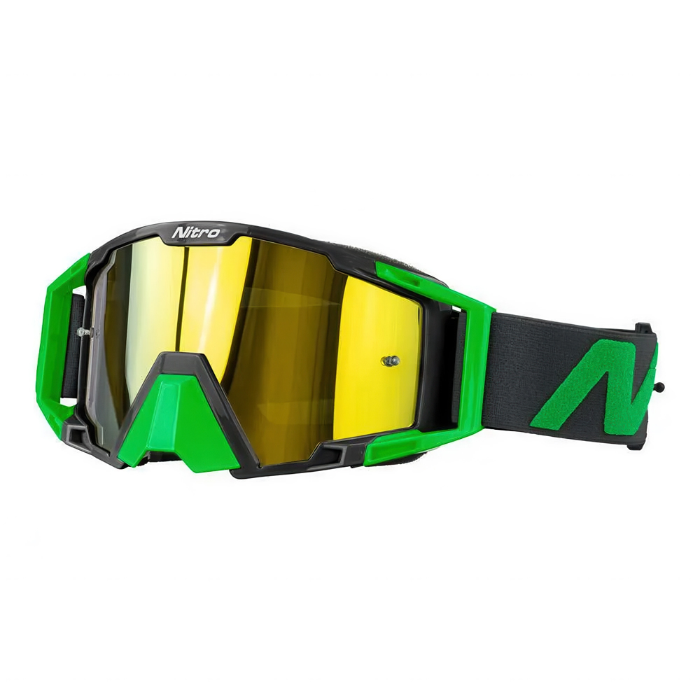 NITRO NV-100 Motocross Goggles Black/Green