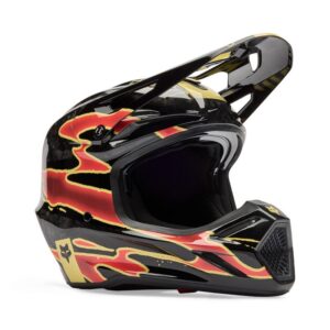 Fox V3 RS Inning Motocross Helmet Black/Purple - Image 2