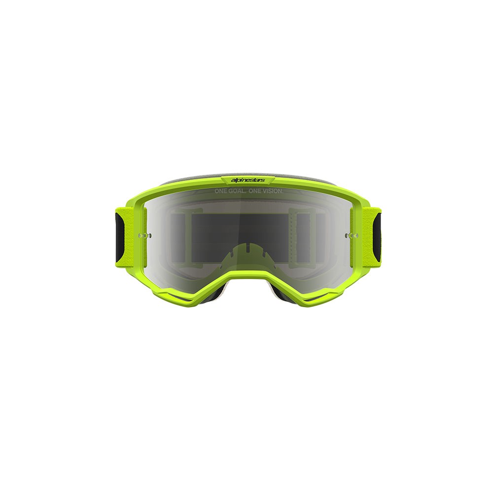 Alpinestars Vision 5 Rora Motocross Goggles Black/Yellow Mirror Silver Lens