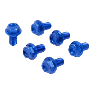 Zeta Fork Guard Bolt Set (6-Piece) - Yamaha Type 2 - Blue - Image 1