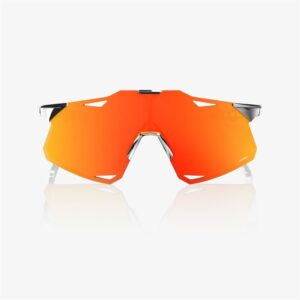 100% Hypercraft Black Chrome Sunglasses HiPER Red Mirror Lens - Image 2