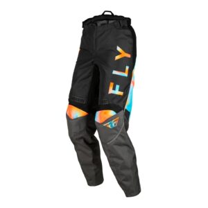 Fly F-16 Motocross Pants Ladies Grey/Pink/Blue - Image 2
