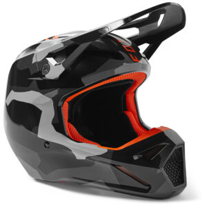 Fox V1 BNKR MIPS ECE Motocross Helmet Youth Grey Camo - Image 1